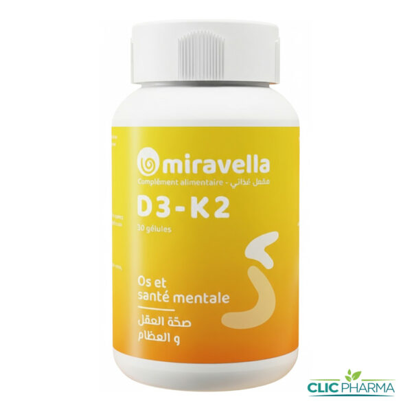 MIRAVELLA D3-K2 (30 GELULES)