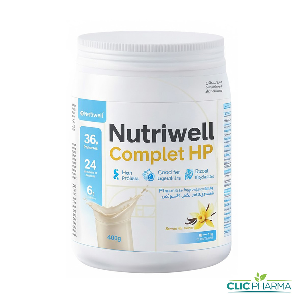 NUTRIWELL COMPLET HP POUDRE DE PROTEINES AROME VANILLE 400MG