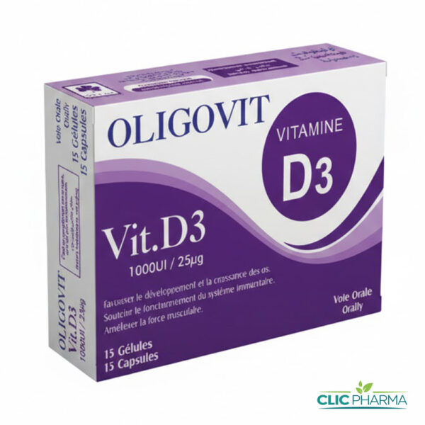 OLIGOVIT VITAMINE D3 1000UI/25µg (15 GELULES)