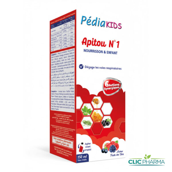 PEDIAKIDS APITOU N°1 SIROP TOUX GRASSE 150ML
