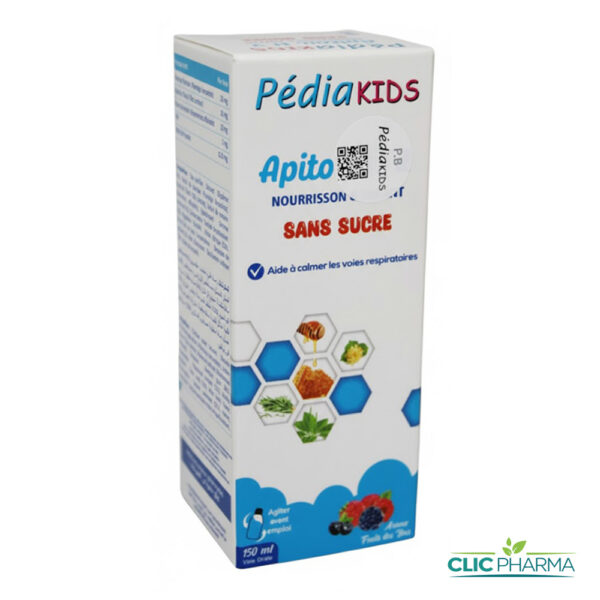 PEDIAKIDS APITOU N°2 SIROP SANS SUCRE TOUX SÈCHE 150ML
