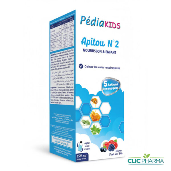PEDIAKIDS APITOU N°2 SIROP TOUX SÈCHE 150ML