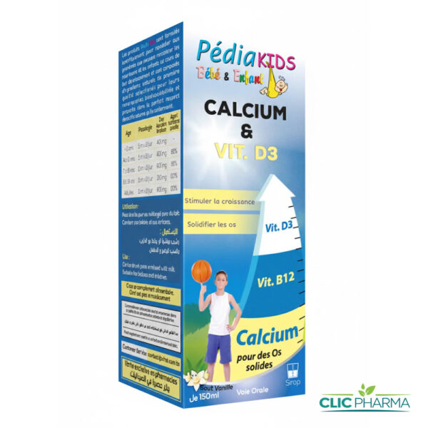 PEDIAKIDS CALCIUM & VIT D3 SIROP 150ML