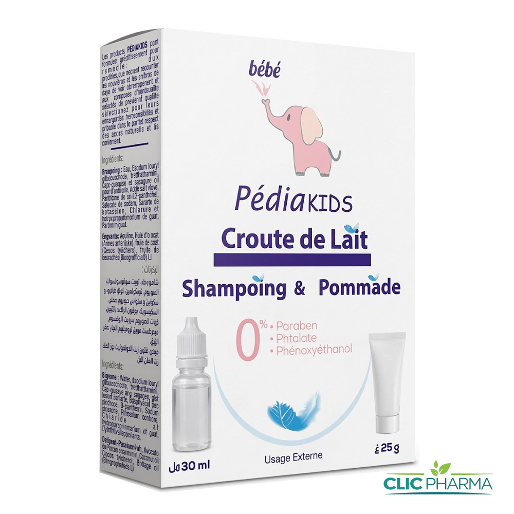 PEDIAKIDS CROUTE DE LAIT SHAMPOING POMMADE
