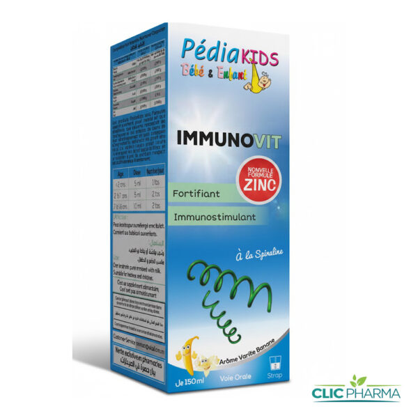 PEDIAKIDS IMMUNOVIT ZINC SIROP 150ML