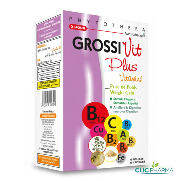 PHYTOTHERA GROSSIVIT PLUS VITAMINE (45 GELULES)