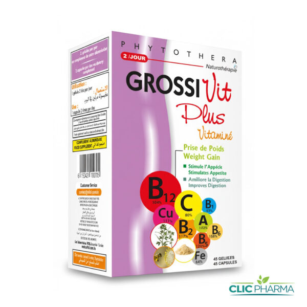 PHYTOTHERA GROSSIVIT PLUS VITAMINÉ (45 GELULES)