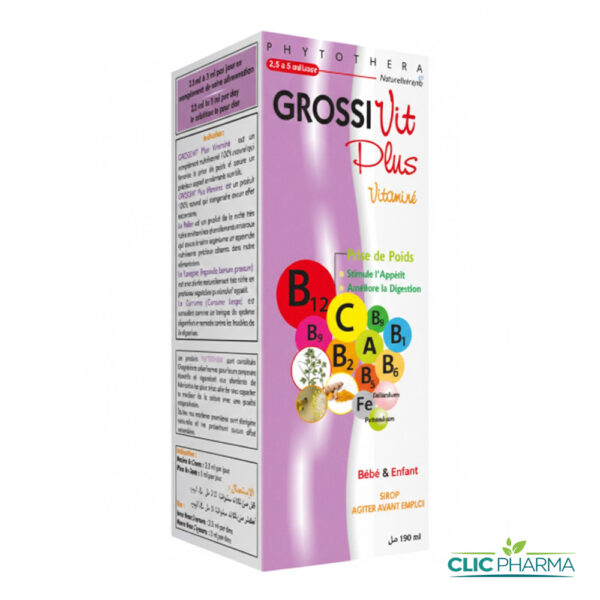 PHYTOTHERA GROSSIVIT PLUS VITAMINE SIROP ENFANTS 150ML