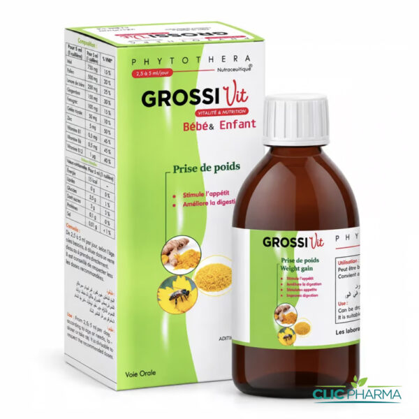 PHYTOTHERA GROSSIVIT PLUS VITAMINE SIROP ENFANTS 150ML