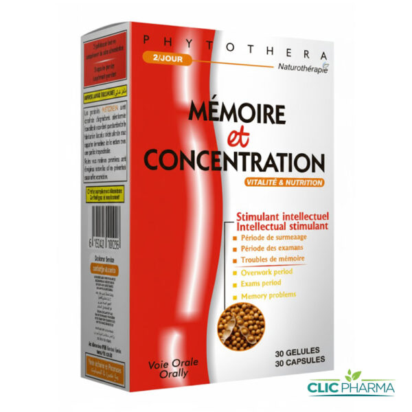 PHYTOTHERA MEMOIRE ET CONCENTRATION (30 GELULES)