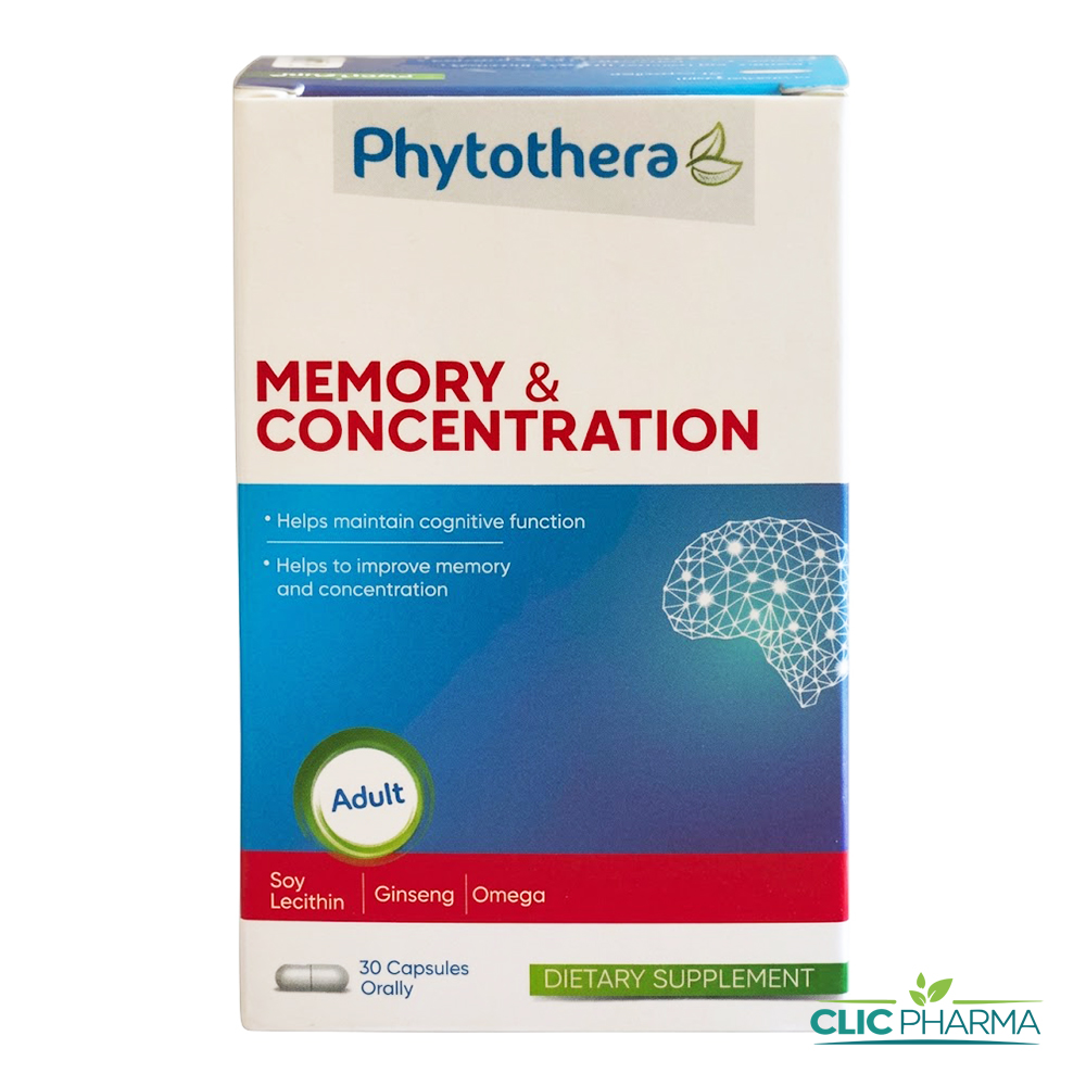 PHYTOTHERA MEMOIRE ET CONCENTRATION B 30 gélules