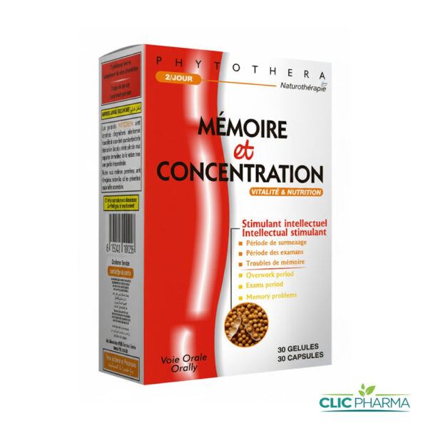 PHYTOTHERA MEMOIRE ET CONCENTRATION (30 GELULES)