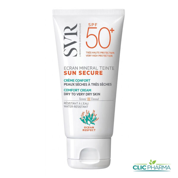 SVR SUN SECURE ECRAN MINERAL TEINTE SPF50+ 50ML PEAUX SECHES