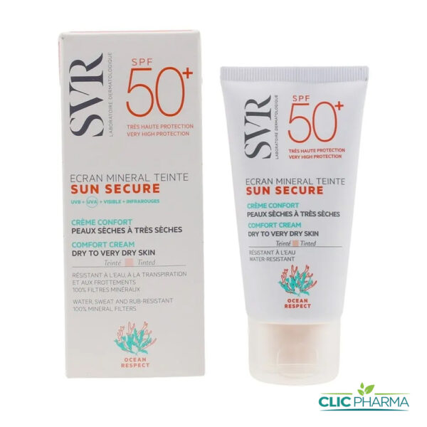 SVR ECRAN SUN SECURE MINERAL TEINTE SPF50+ 50ML PEAUX SECHES