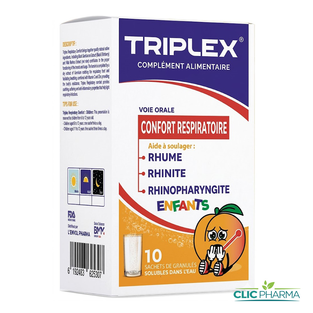 TRIPLEX CONFORT RESPIRATOIRE ENFANT BT 10