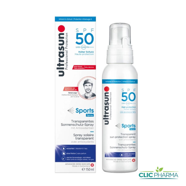 ULTRASUN ACTIVE TRANSPARENT SPRAY SPF50+ SPORT 150ML