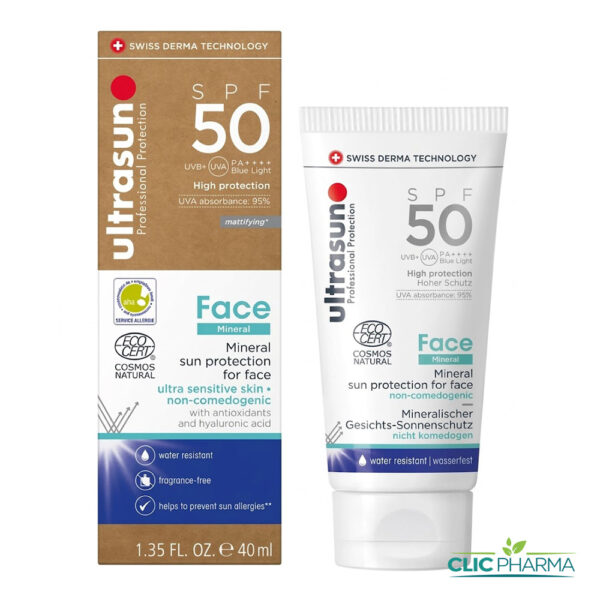 ULTRASUN FACE MINERAL SUN PROTECTION SPF50+ 40ML