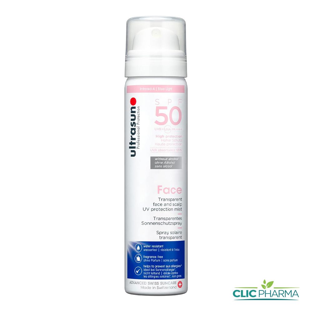 ULTRASUN ECRAN FACE SCALP SPF50 SPRAY 75ML