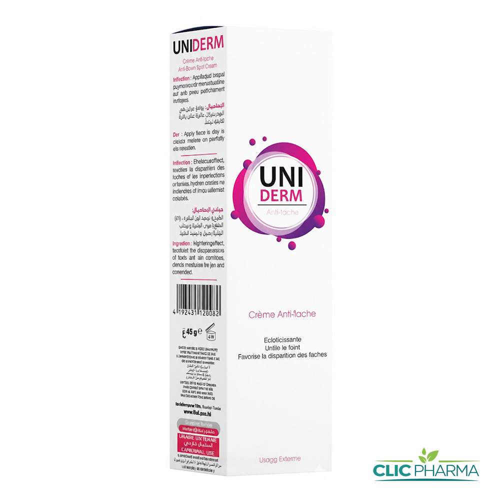 UNIDERM CRÈME ANTI TACHE 45G