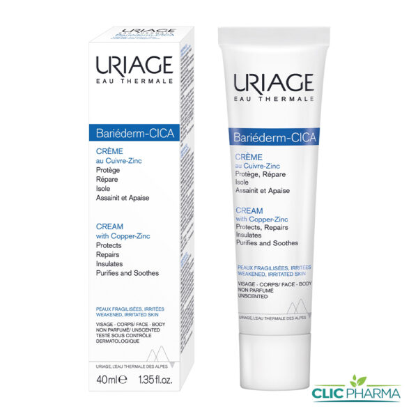 URIAGE BARIEDERM CICA CREME CU-ZN 40ML