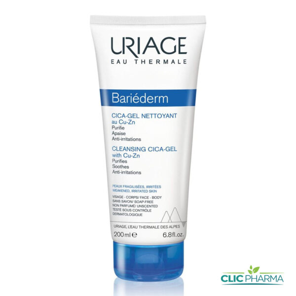 URIAGE BARIEDERM CICA-GEL NETTOYANT Cu-Zn 200ML