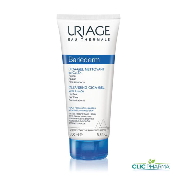 URIAGE BARIEDERM CICA GEL NETTOYANT CU-ZN 200ML