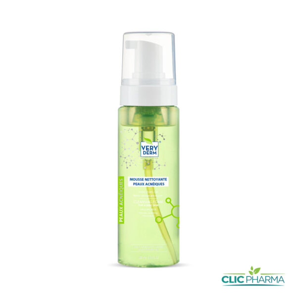 VERYDERM MOUSSE NETTOYANTE PEAUX ACNEIQUES 200ML