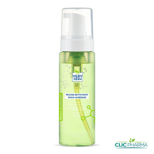 VERYDERM MOUSSE NETTOYANTE PEAUX ACNEIQUES 200ML