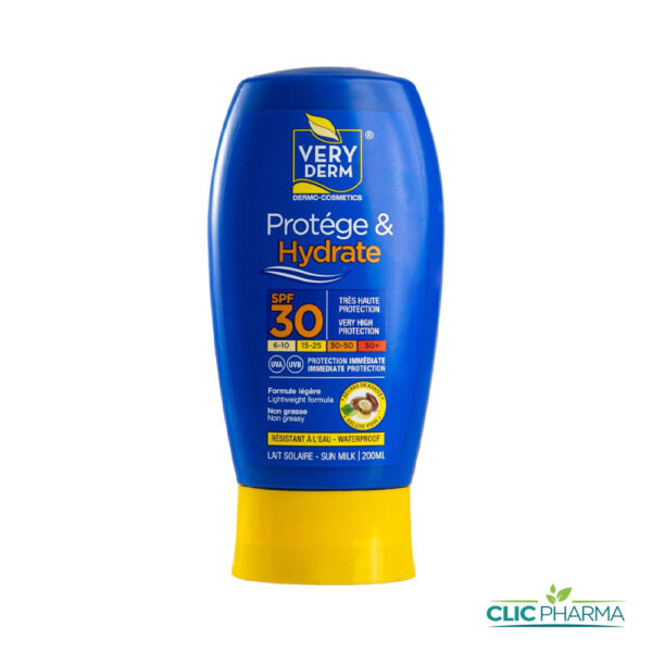 VERYDERM LAIT SOLAIRE SPF30 HYDRATE ET PROTEGE 200ML