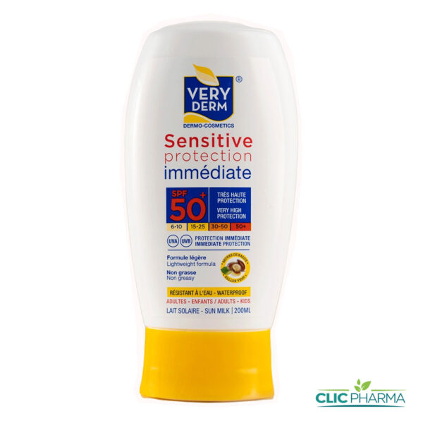 VERYDERM LAIT SOLAIRE SENSITIVE PROTECTION SPF50+ 200ML
