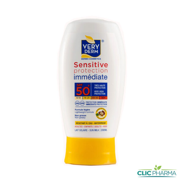 VERYDERM LAIT SOLAIRE SENSITIVE PROTECTION SPF50+ 200ML