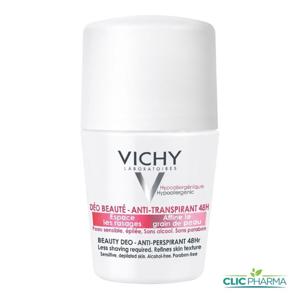 VICHY DEODORANT BEAUTE ANTI-TRANSPIRANT ANTI-REPOUSSE 48H ROLL-ON 50ML