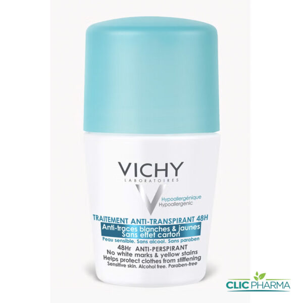 VICHY TRAITEMENT ANTI-TRANSPIRANT ANTI-TRACES 48H ROLL-ON 50ML