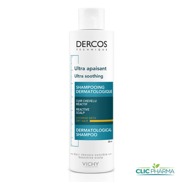 VICHY DERCOS SHAMPOING ULTRA APAISANT CHEVEUX SECS 200ML