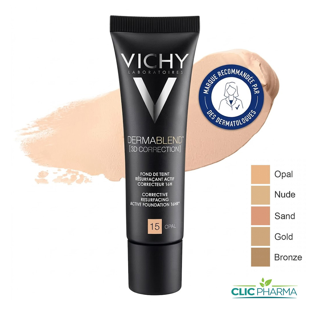 VICHY DERMABLEND FDT SPF25 3D CORRECTION OPAL 15 30ML