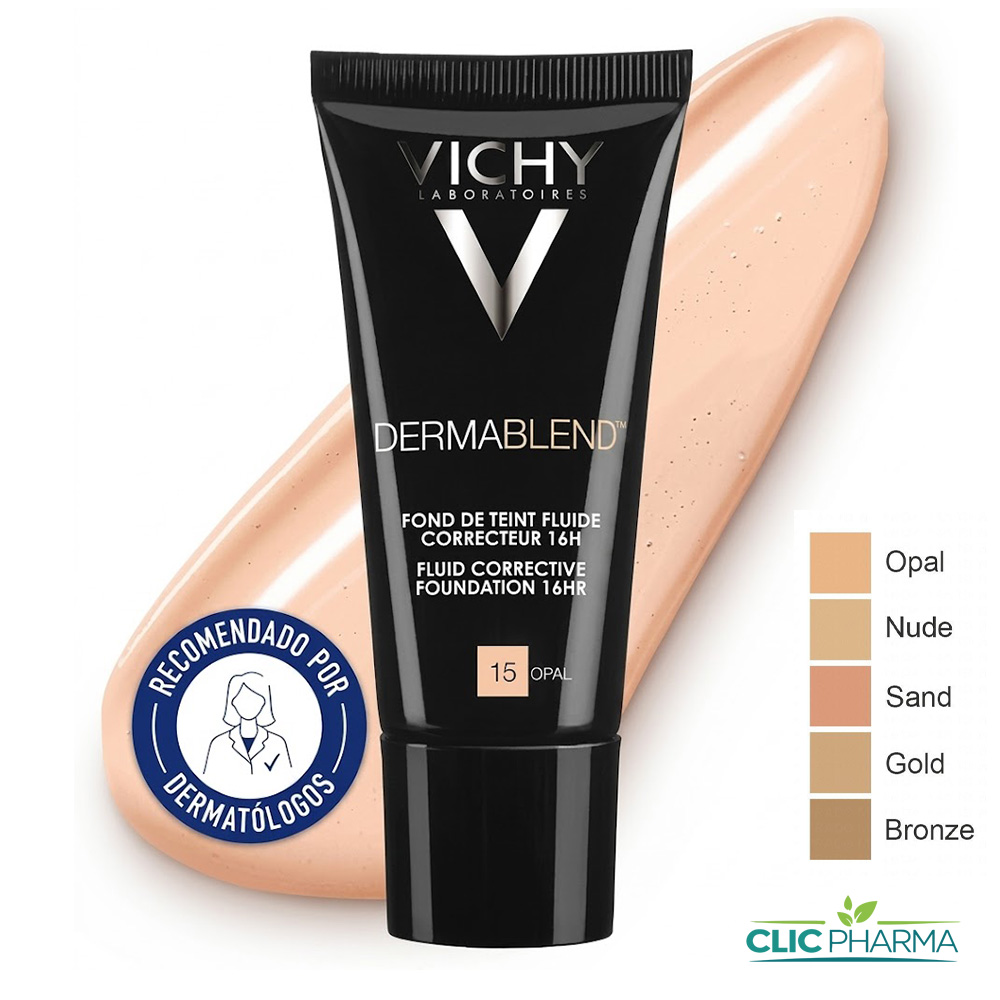 VICHY DERMABLEND FOND DE TEINT FLUIDE OPAL 15 SPF28 30 ML