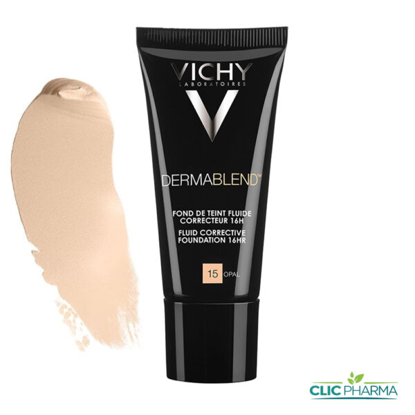 VICHY DERMABLEND FOND DE TEINT FLUIDE CORRECTEUR TEINTE 15 OPAL SPF28 30ML