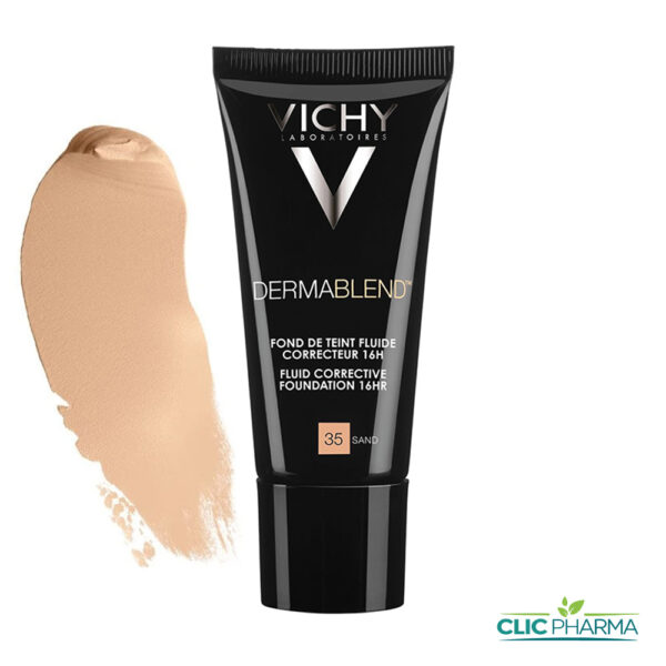 VICHY DERMABLEND FOND DE TEINT FLUIDE CORRECTEUR TEINTE 35 SAND SPF28 30ML