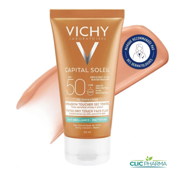 VICHY ECRAN EMULSION BB ANTI-BRILLANCE TOUCHER SEC TEINTE SPF50+ 50ML