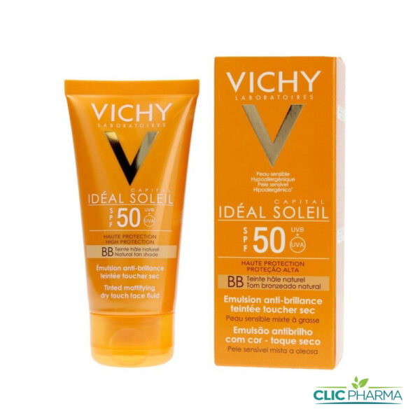 VICHY ECRAN EMULSION BB ANTI-BRILLANCE TOUCHER SEC TEINTE SPF50+ 50ML