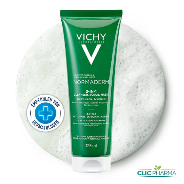 VICHY NORMADERM TRIACTIV 3EN1 NETTOYANT EXFOLIANT MASQUE 125ML