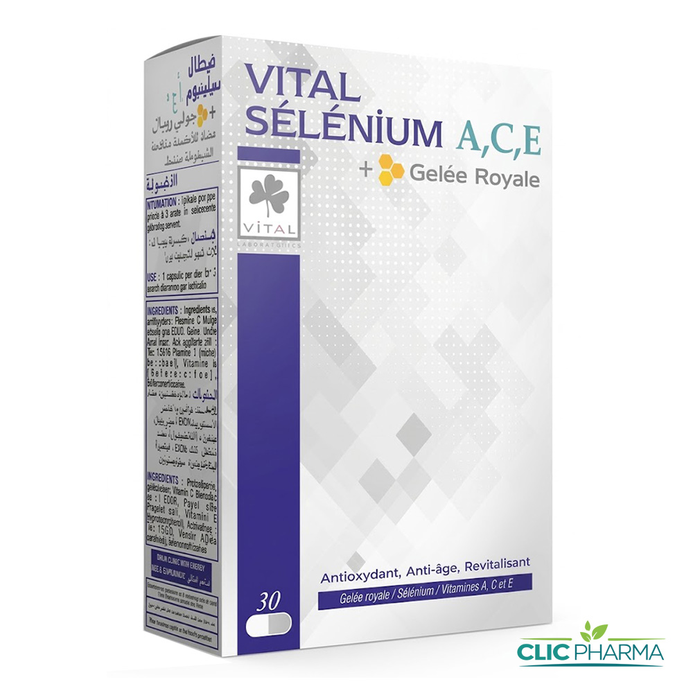 VITAL SELENIUM ACE B 30 gélules (GELEE ROYALE)