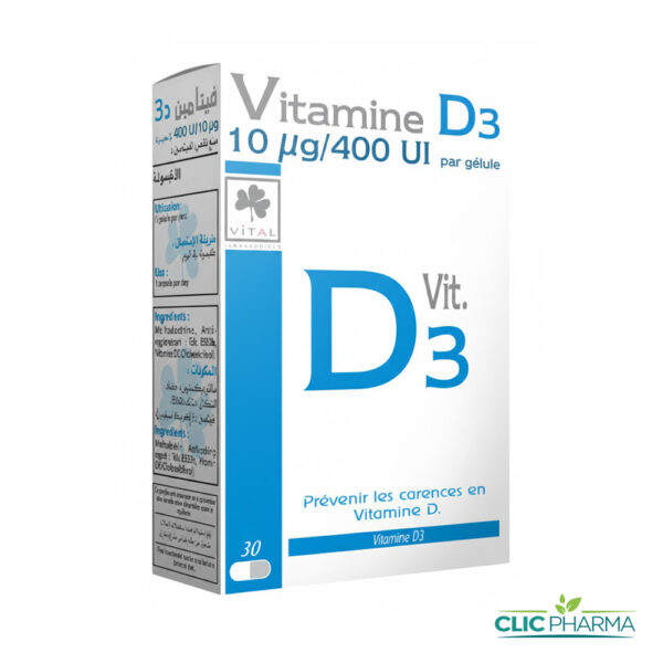 VITAL VITAMINE D3 (30 GELULES)