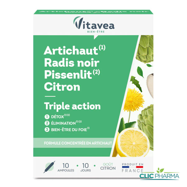 VITAVEA ARTICHAUT RADIS NOIR PISSENTIL CITRON (10 AMPOULES)