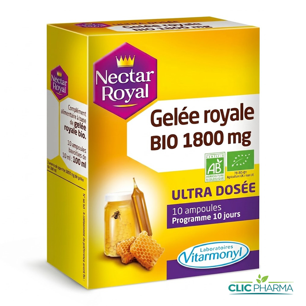 VITAVEA NECTAR ROYAL-GELEE ROYALE BIO 1800 MG B 10 AMPOULES