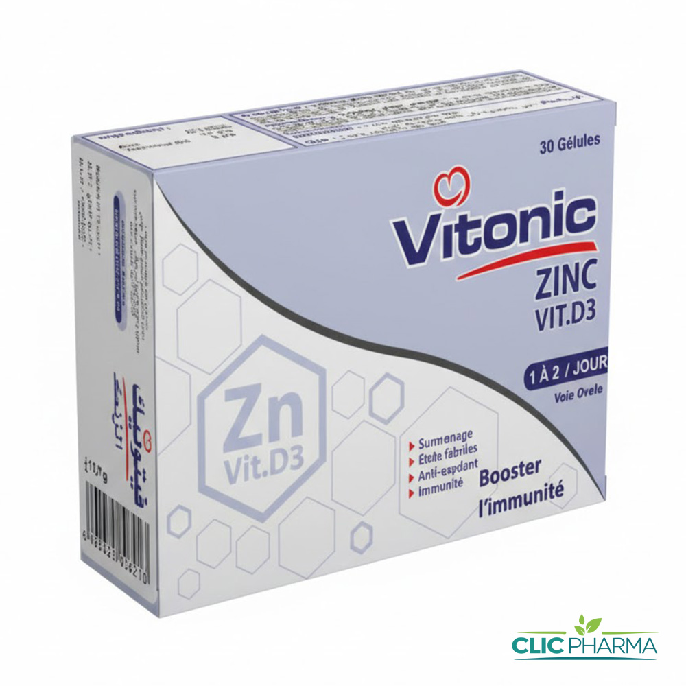 VITONIC ZINC VIT.D3 B 30 gélules