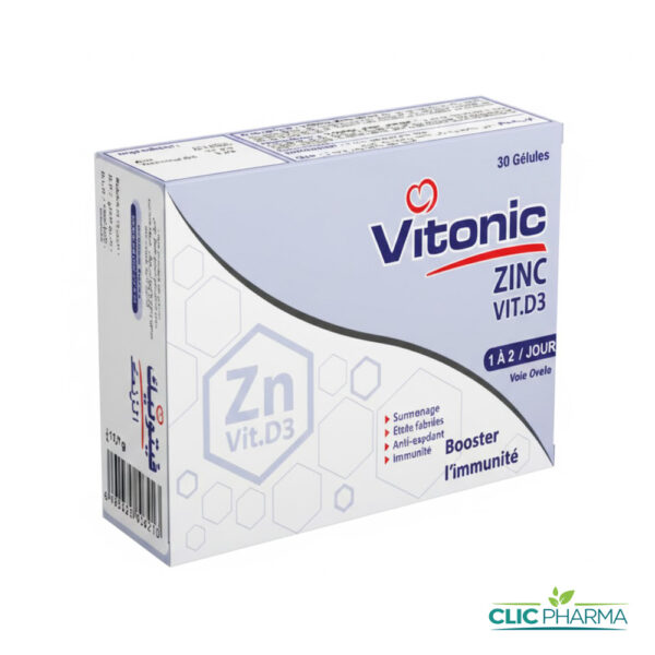 VITONIC ZINC VIT.D3 (30 GELULES)