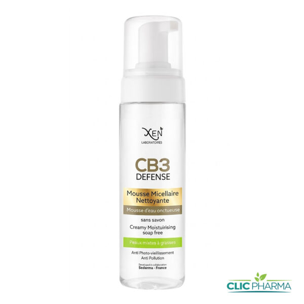 XEN CB3 DEFENSE MOUSSE MICELLAIRE NETTOYANTE PEAUX MIXTES A GRASSES 200ML
