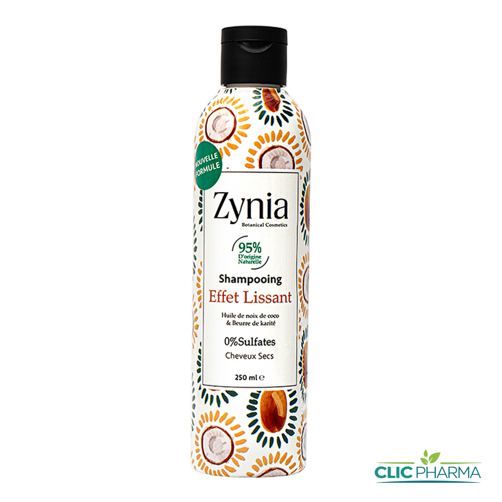 ZYNIA SHAMPOING EFFET LISSSANT KARITE COCO CHEVEUX SEC 250ml