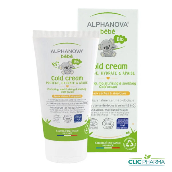 ALPHANOVA COLD CREAM CREME PROTECTRICE HYDRATANTE APAISANTE 40ML